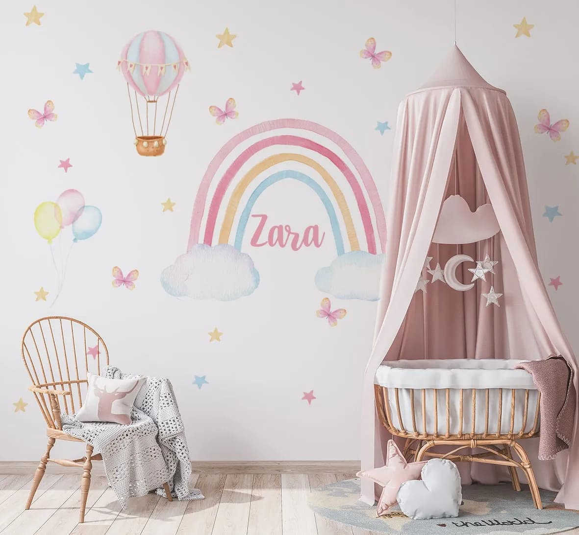 Dúhová nálepka na stenu. Personalizované – Samolepiace dekorácie na stenu