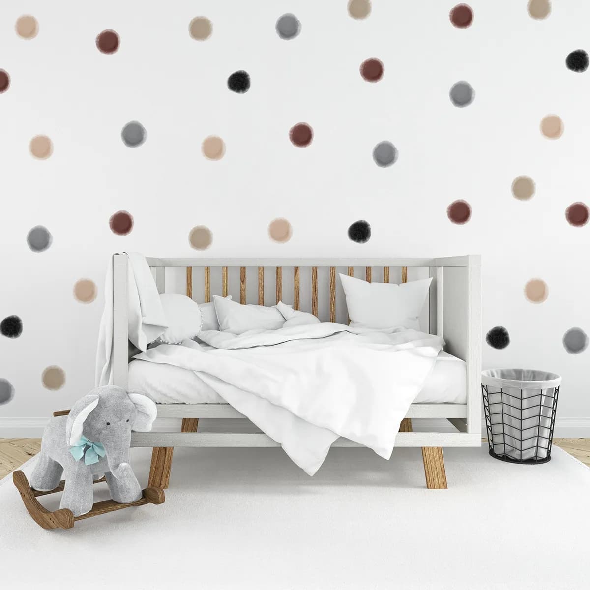 Bodky na stenu. Opakovane použiteľné odlepiť a nalepiť textilné (2) – Samolepiace dekorácie na stenu