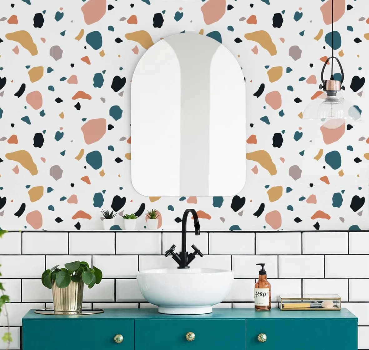 Samolepka na stenu. Abstraktné tvary (14) – Samolepiace dekorácie na stenu