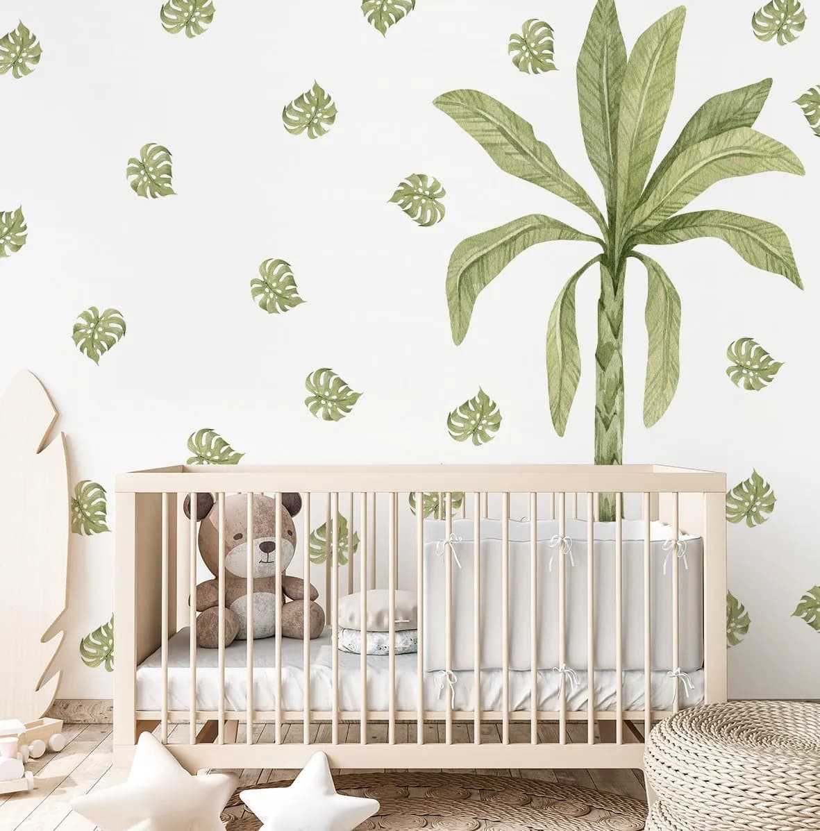 Nálepka na stenu Tropical Palm. Tropical leaves – Samolepiace dekorácie na stenu