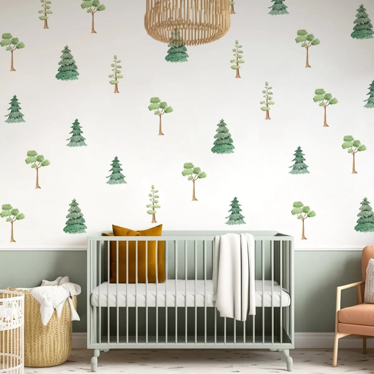 Kvetinové nálepky na stenu. Forest Trees – Kvetinové nálepky na stenu do interiéru