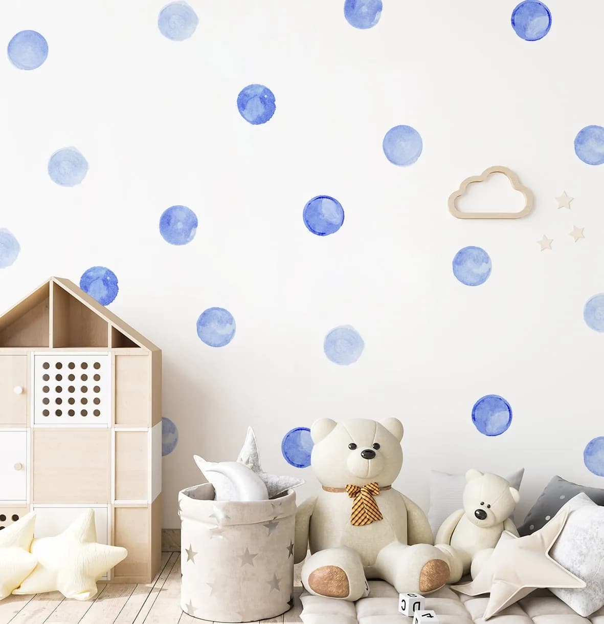 Bodky na stenu. Akvarel bodky – Samolepiace dekorácie na stenu