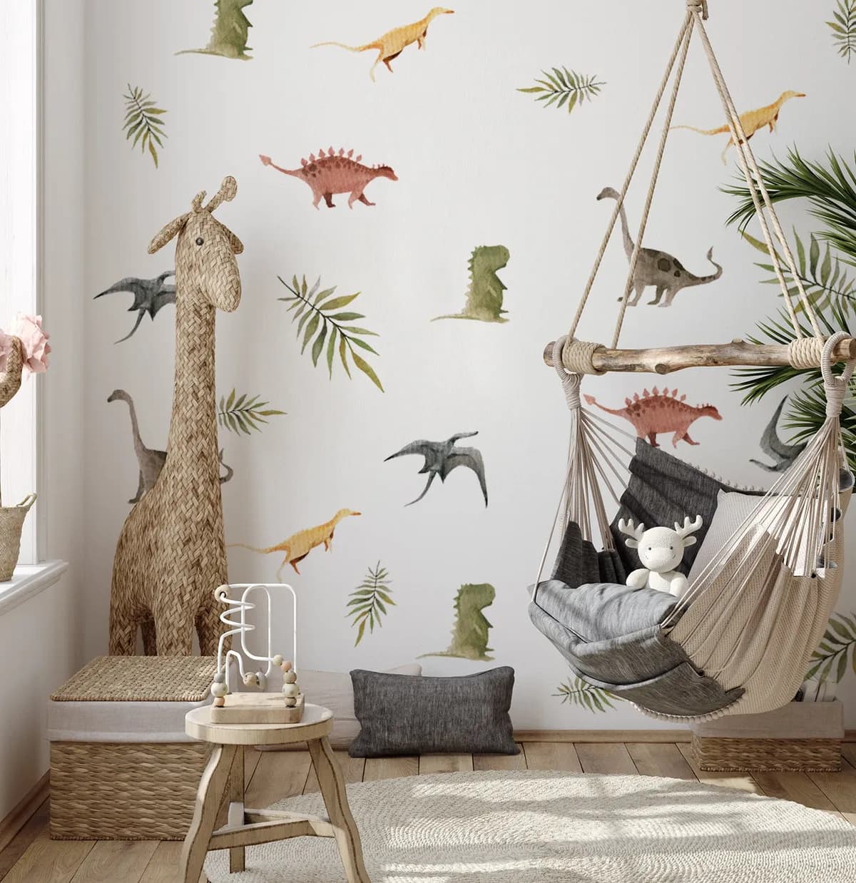 Dinosaury nálepky na stenu. Zábavné dinosaury (8) – Hravé nálepky na stenu pre deti