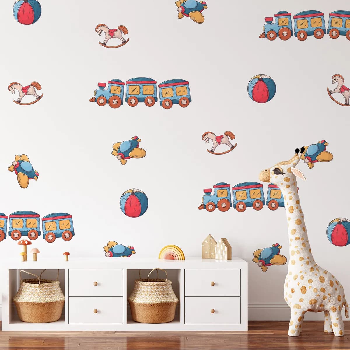 Vlaky nálepky na stenu. Peal & Stick (4) – Samolepiace dekorácie na stenu