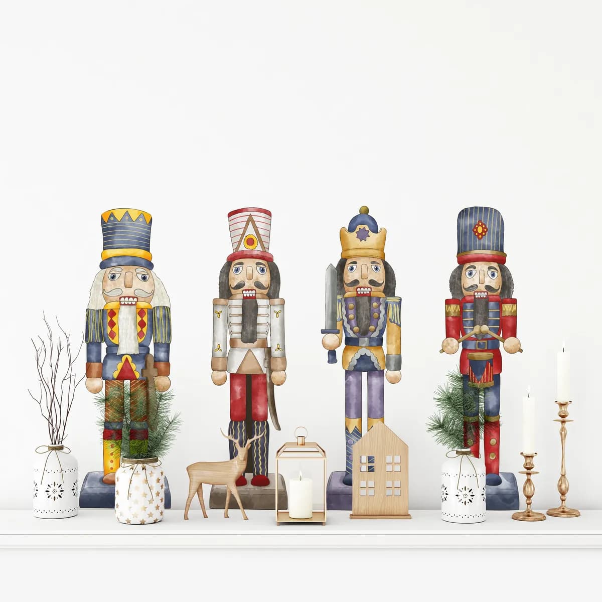 Vianočné nálepky na stenu. Jednoduché prestavenie (4) – Samolepiace dekorácie na stenu