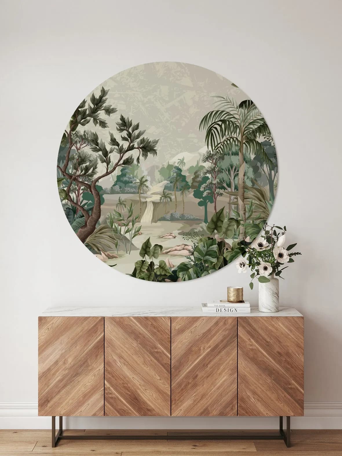 BOHO Circle Nálepka na stenu. Geometrické nástenné dekorácie – Samolepiace dekorácie na stenu