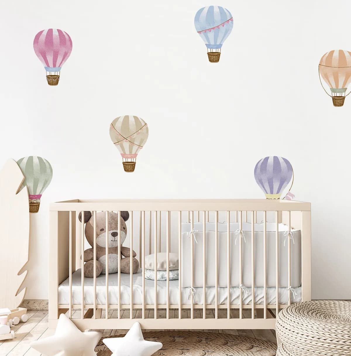 Nálepka na stenu Baloons. Ružové baloons – Samolepiace dekorácie na stenu