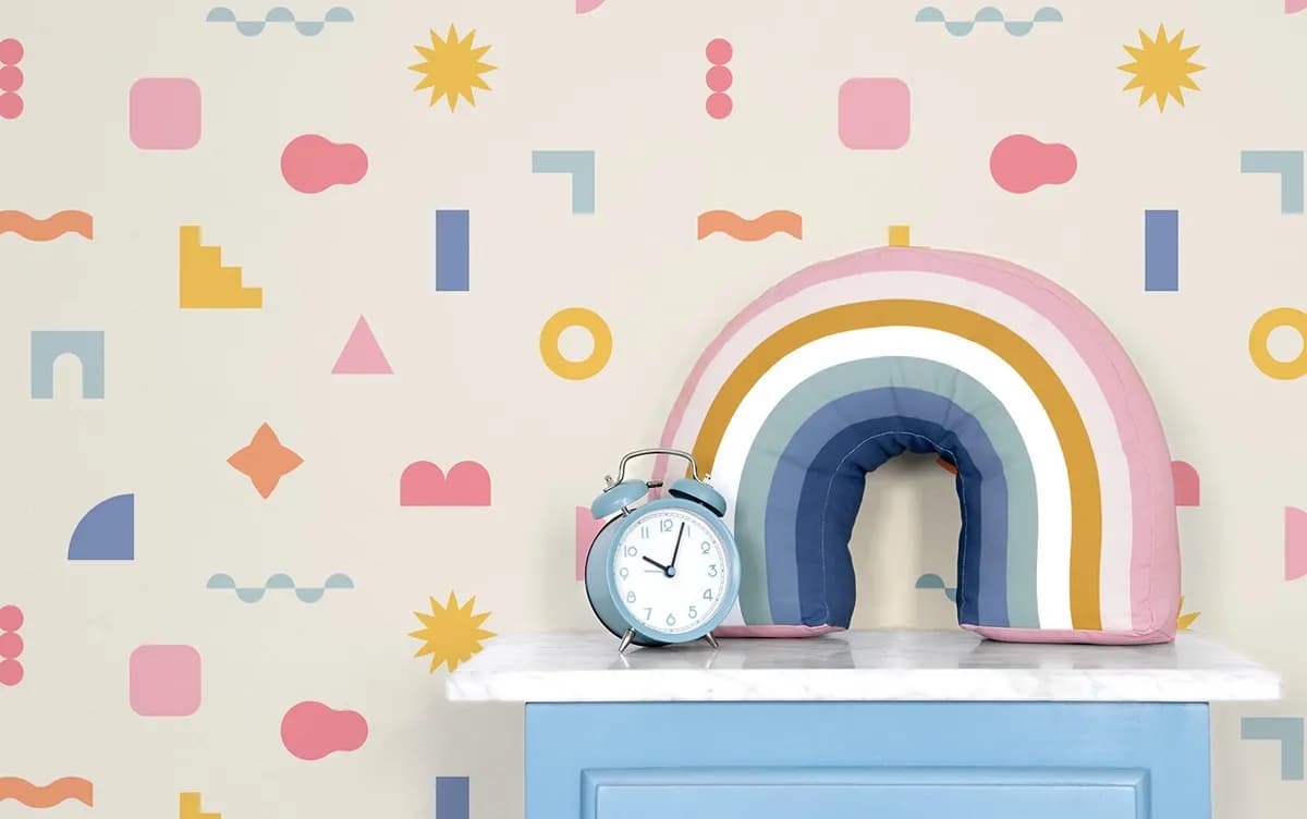 Samolepka na stenu. Abstraktné tvary (8) – Samolepiace dekorácie na stenu