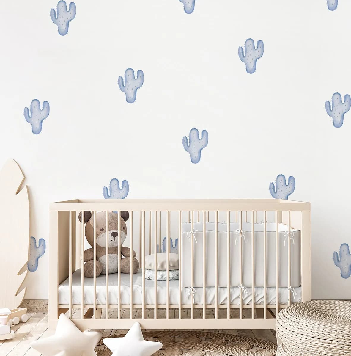Nálepky na stenu kaktus. Detské dekorácie – Detské nálepky na stenu pre izbičku
