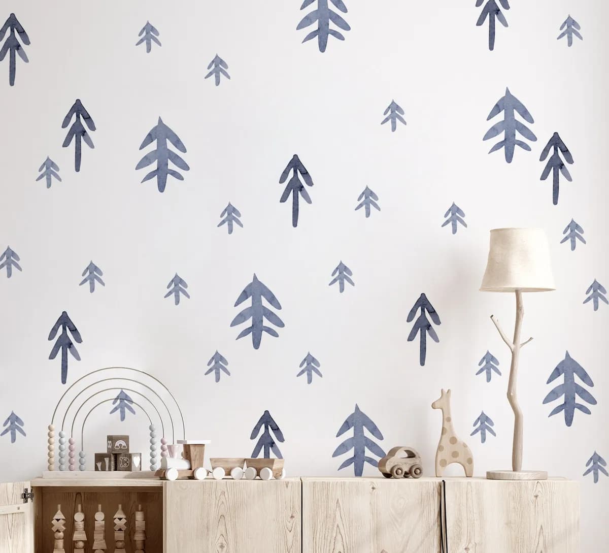 Kvetinové nálepky na stenu. Forest Trees (2) – Kvetinové nálepky na stenu do interiéru