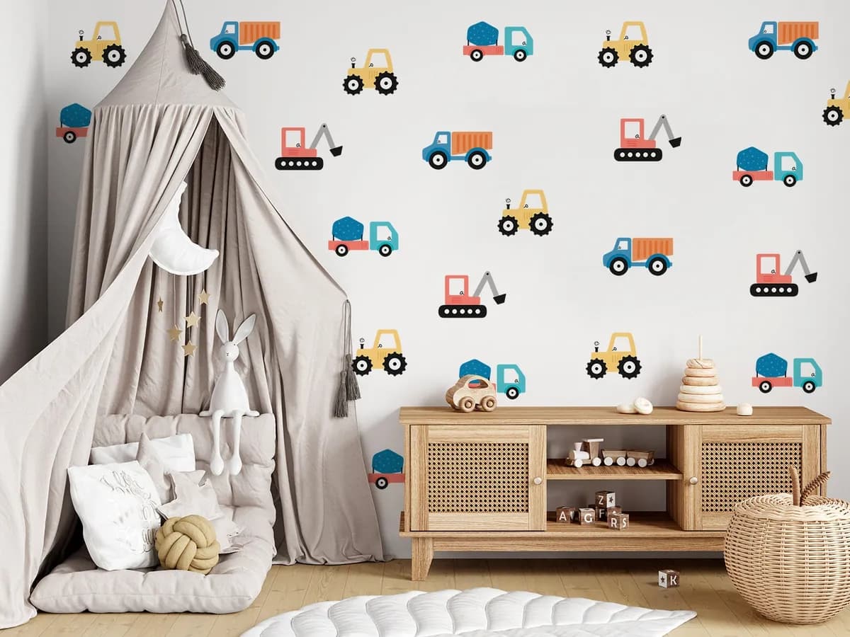 Nálepky na stenu Cars. Nákladný domiešavač – Samolepiace dekorácie na stenu